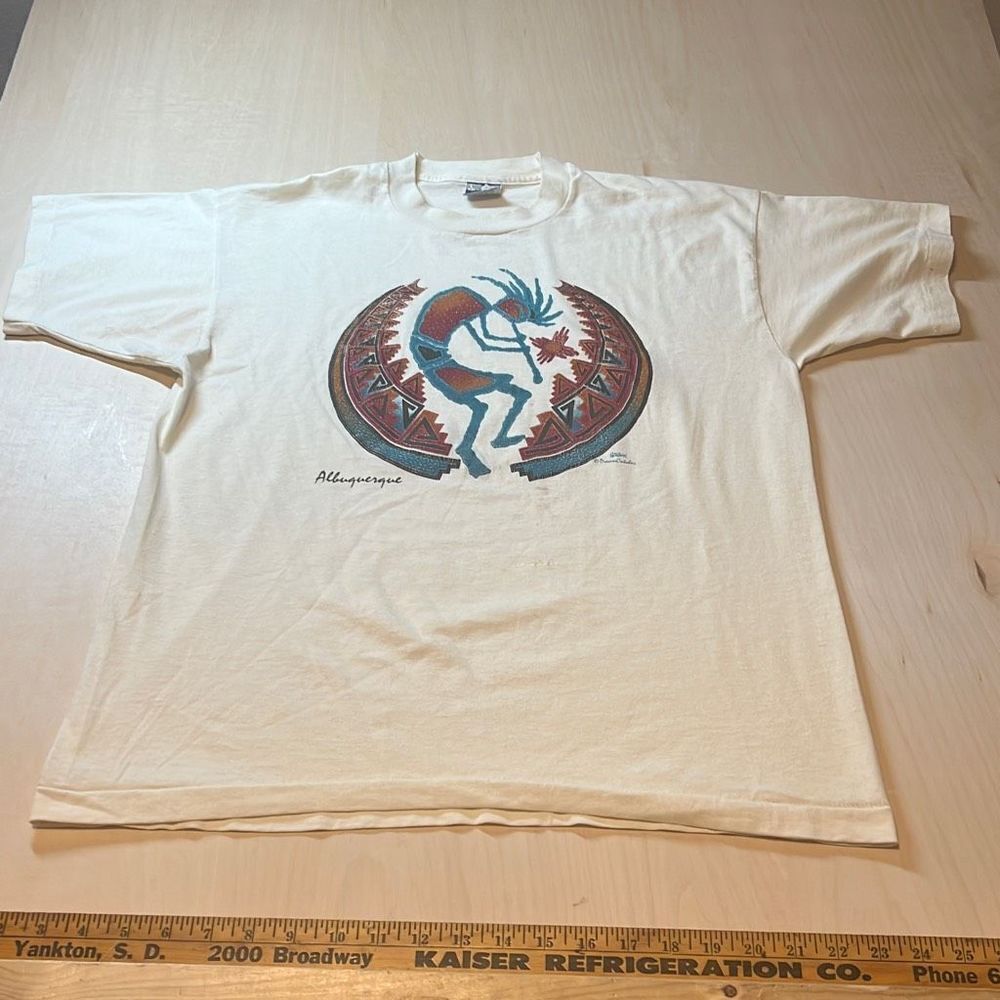 Vintage New Mexico Albuquerque Aztec design t shirt Single Stitch Size L - Picture 1 of 6